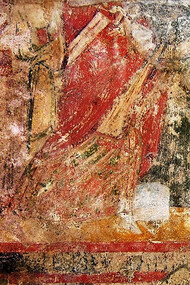 San Marco dei Sabariani, Benevento, Italia. Affresco della "Pesca miracolosa"