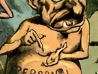 Detalle de "Los espíritus malignos de la prensa moderna", caricatura de Sydney B. Griffin publicada en Puck Magazine, 1888