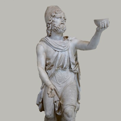 Odisseo-Ulisse che offre vino a Polifemo. II sec. d.C. Musei Vaticani, Museo Chiaramonti, Galleria, Scomparto XLIII 