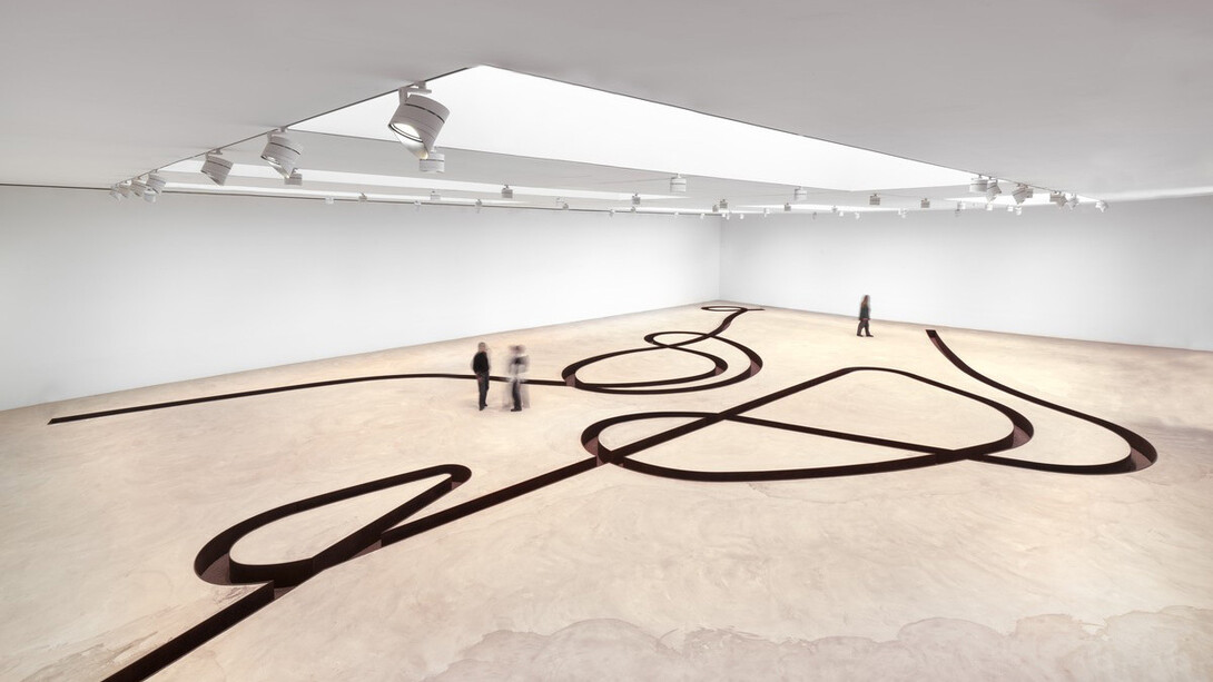 Michael Heizer, Negative sculpture, exhibition view. Courtesy of Gagosian