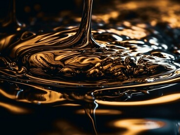 Oil scattering in fluid motion, symbolising the shifting balance of global power