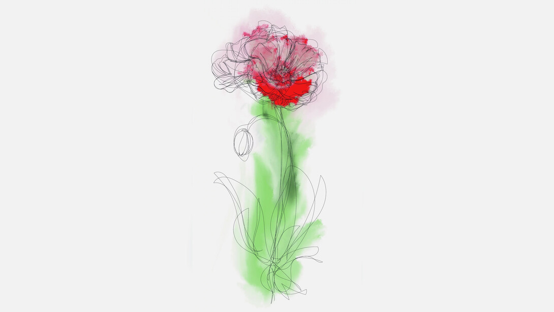 Michel Paysant, De la suite Eden : flâneries numériques à giverny extraits des carnets d'Étude Iris, 2025. Per gentile concessione del Museo dell'Orangerie