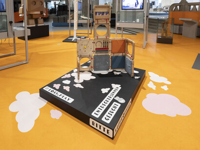 Innovation corner. Zukunft gestalten. Ideen zur kreislaufwirtschaft, ausstellungsansicht. Mit freundlicher genehmigung des Technischen Museums Wien