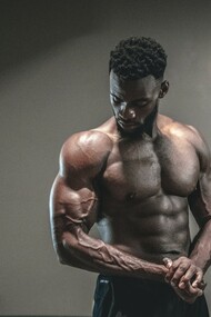 Man who has maximised his gym gains 