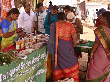 Seed display at Mobile Biodiversity Festival 2026, Deccan Development Society @ Ashish Kothari