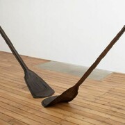 Evan Holloway, Two Brooms, 2012 Bronze, 107x204x62 cm courtesy The approach