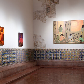 Jem Perucchini, El alma diáfana de una mañana inmóvil, vista de exhibición. Cortesía del Centro Andaluz de Arte Contemporáneo. Foto por Pepe Morón