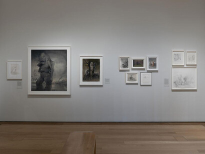 Lisa Yuskavage, Drawings, exhibition view. Courtesy of Morgan Museum
