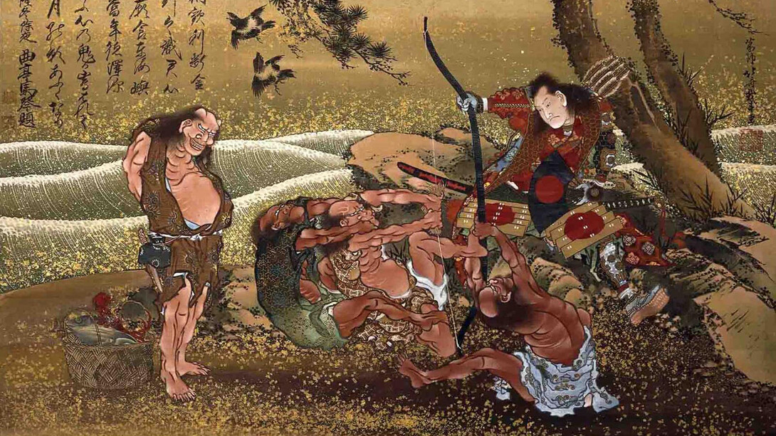 Katsushika Hokusai (1760–1849), Minamoto no Tametomo on the isle of demons (detail), 1811. Courtesy of the British Museum