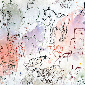 Susanna Slöör, Snälla hjältar I (Kind heroes I) (detail), 2025. Courtesy of Helle Knudsen Gallery