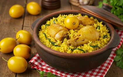 Arroz com pequi e frango caipira. O sabor de viver em Goiânia Goiânia é o de uma cidade jovem, planejada e moderna, mas que carrega nas suas ruas, feiras e mesas uma das tradições mais ricas do Brasil: a gastronomia goiana. Aqui, comer nunca foi apenas uma necessidade, mas um ritual de convivência