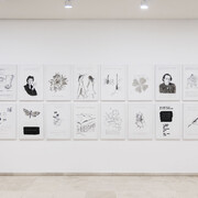 Xisco Mensua, Estudios, diarios y colecciones, vista de exhibición. Cortesía del Museo Patio Herreriano