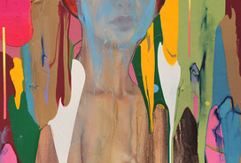 Erik Jones, A Colorful Malady, 41x51cm-16x20 inch. Watercolor, colored pencil, water-soluble wax pastel, acrylic on Rives bfk paper