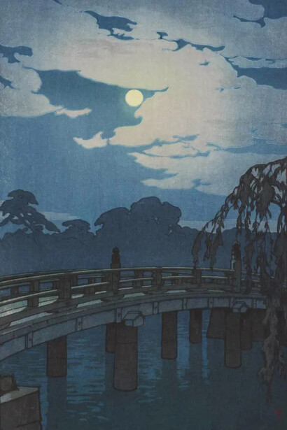 Twelve subjects from Tokyo: Hirakawa bridge, 1929. Courtesy of Moa Museum of Art