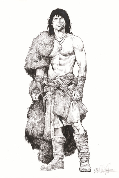 Christophe Bec, Thorgal - La déesse d'ambre. Courtesy of Huberty & Breyne Gallery