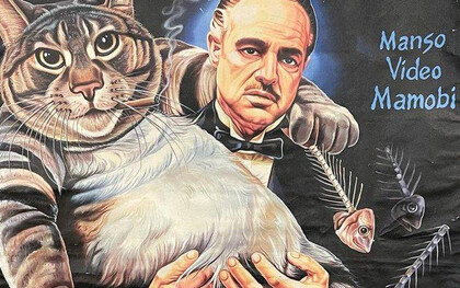 Detalle del poster ghanés de "El padrino"