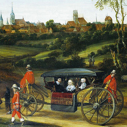 The image depicts Dutch envoy Adriaan Pauw entering Münster around 1646 for the peace negotiations, marking a significant moment in the process leading to the Peace of Westphalia. Pauw's involvement was crucial in the diplomatic discussions that ultimately resulted in the Treaty of Münster, part of the broader agreement that ended the Thirty Years' War and the Eighty Years' War