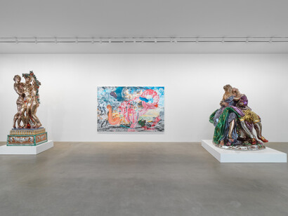 Jeff Koons, Porcelain series, exhibition view. Courtesy of Gagosian