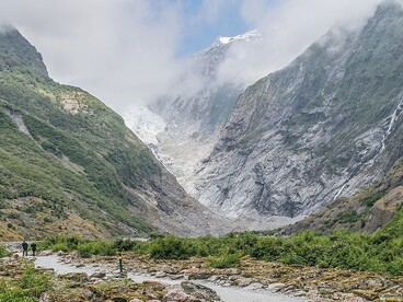 Ghiacciaio Franz Josef nel Parco Nazionale Westland Tai Poutini, Isola del Sud della Nuova Zelanda