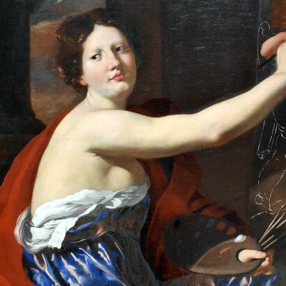 Charles Mellin, "Alegoría de la pintura", óleo sobre lienzo, antes de 1649