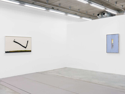 Open edges: Erik Lindman & Robert Motherwell, vue de l’exposition. Avec l’aimable autorisation d’Almine Rech