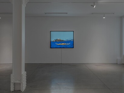 Kota Ezawa and Julian Brave NoiseCat, Alcatraz is an idea, exhibition view. Courtesy of Ryan Lee Gallery