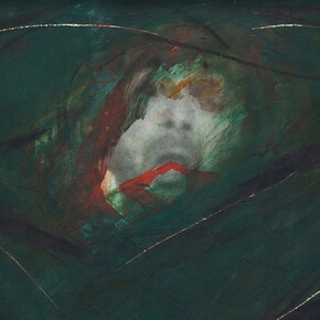 Arnulf Rainer, Grüne Hecke, 1974. Avec l'aimable autorisation de la Galerie Lelong