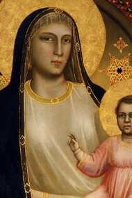 La Maestà di Giotto agli Uffizi, particolare