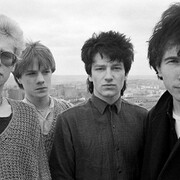 U2 on the roof of the Cork Country Club Hotel in Cork, Ireland on 10 February 1980