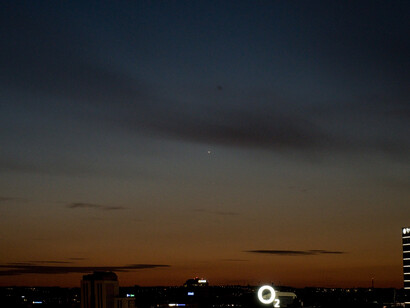 Venus y Mercurio, 21 de mayo de 2020, un día antes de la conjunción. Desde Praga,19:51:49,
Hungría 