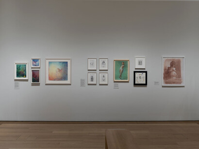 Lisa Yuskavage, Drawings, exhibition view. Courtesy of Morgan Museum