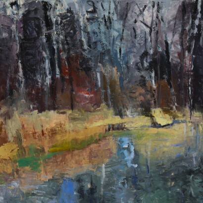 Forrest Moses, Winter pond (detail), 2005. Courtesy of LewAllen Galleries