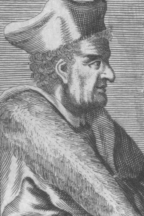 Ritratto di Lorenzo Valla, stampa italiana del XVII secolo, Biblioteca nazionale austriaca, Vienna, Austria