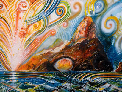 Jeremy Kidd, After Thomas Moran 2 (detail), 2025. Courtesy of CMay Gallery