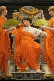 Albert Moore, "Midsummer," 1887, Oil on canvas, Russell-Cotes Art Gallery & Museum, Bournemouth.Courtesy of Mitsubishi Ichigokan Museum, and Windam Inc., Tokyo, Japan.