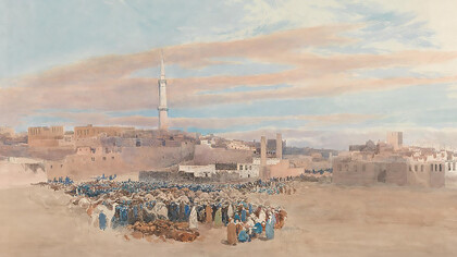 The Market Place, Tanta, Egypt (Burton, 1874)