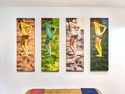 Emilia Momen, Bathers, exhibition view. Courtesy of Ronchini Gallery