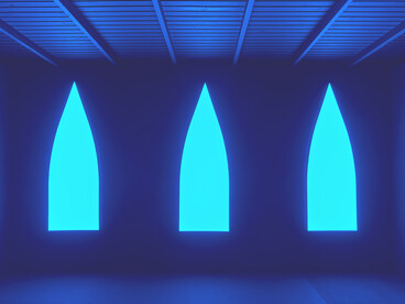 Pamela Rosenkranz: Alien Blue Window (500 S Buena Vista St, Miren), 2021