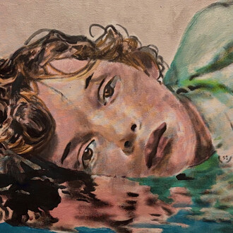 Andrea Saltini, Giovane Ofelia (dettaglio), 2025. Cortesia di Teatro Sociale di Novi di Modena