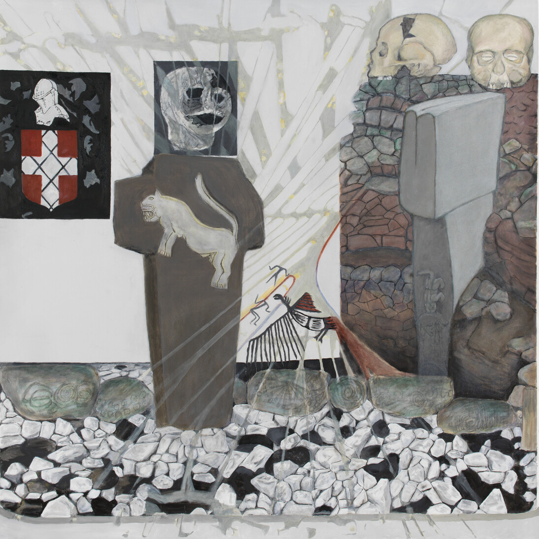 Jo Baer, Heraldry (Posts and Spreads), Courtesy Galerie Barbara Thumm, Copyright The Artist