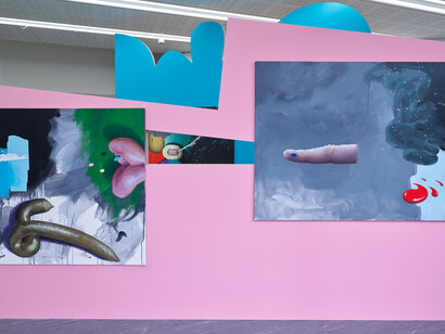 Ashley Hans Scheirl, In and out of painting, exhibition view. Courtesy of Belvedere 21