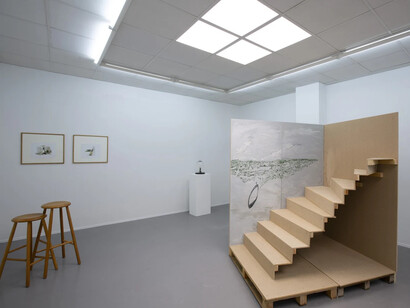 Kaspar Bonnén and Karl Jonathan Sandegård, Between silence and history, exhibition view. Courtesy of Kant Gallery