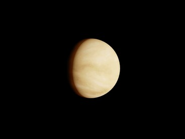Venus, the planet, set against a dark space background