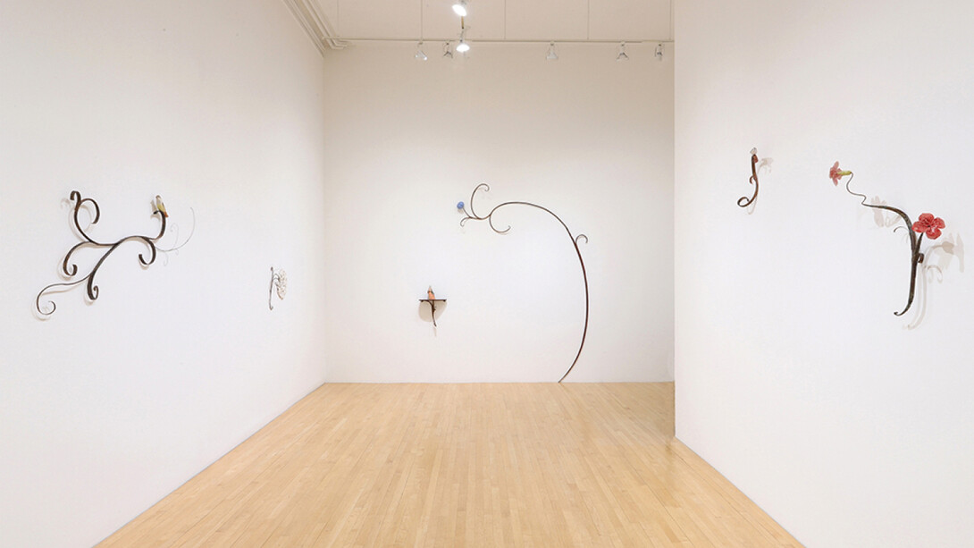 Mary Carlson, Summer garden, exhibition view. Courtesy of Kerry Schuss Gallery  