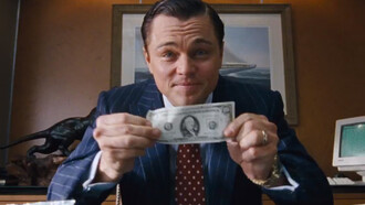 Leonardo DiCaprio en el papel protagonista de "El lobo de Wall Street"