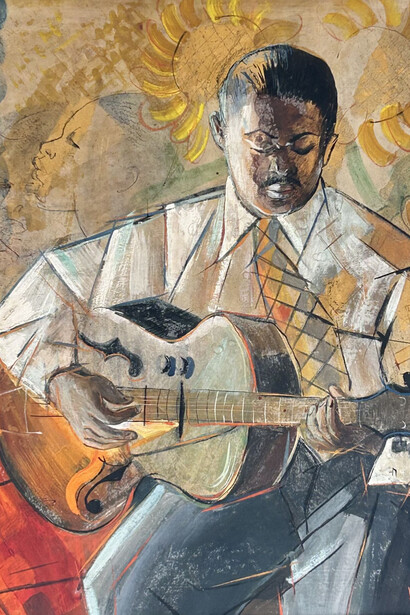 Lois Mailou Jones, The musician (detail), ca. 1940. Courtesy of Spanierman Modern