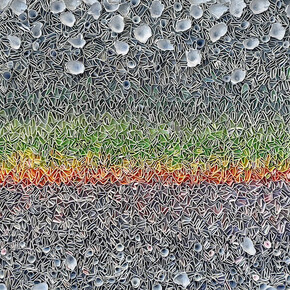 Priscilla Robinson, Where the sky meets the sea (detail), 2025. Courtesy of Wally Workman Gallery