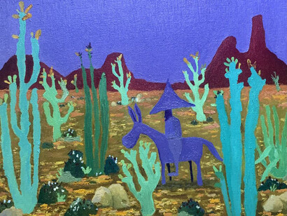 Paul Lacey, Rider of the purple save (detail), 2025/26. Courtesy of BMGArt