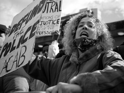 In 2020, people in Manchester defy lockdown measures to participate in the global Black Lives Matter protests, highlighting the importance of human rights in the UK