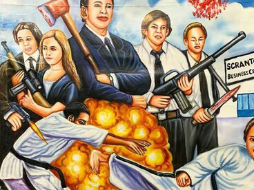 Poster ghanés de la serie "The office"